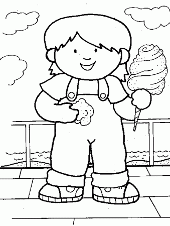 Cotton Candy Coloring Page