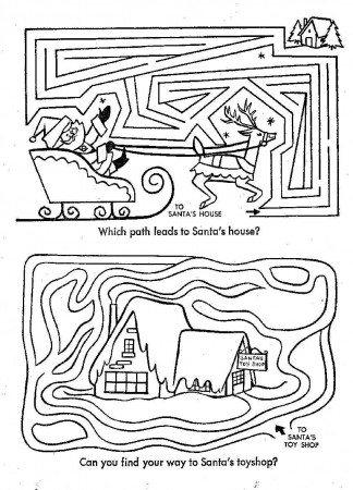 Christmas Puzzles Coloring Page