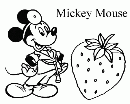 Disney Mickey Mouse & Fruits Coloring Pages | Learn To Coloring