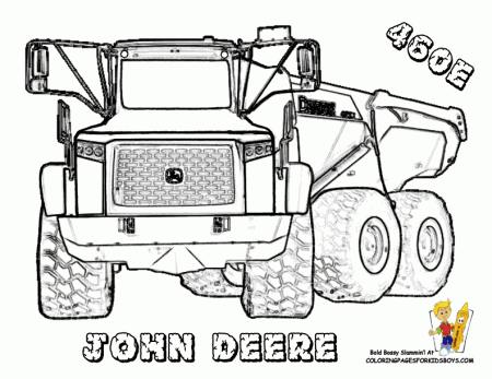 John Deere 460 Dump Truck Construction Coloring Page. You can ...