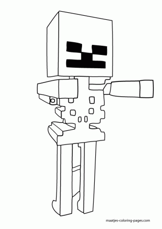 15 Pics of Minecraft Skeleton Coloring Pages To Print - Minecraft ...