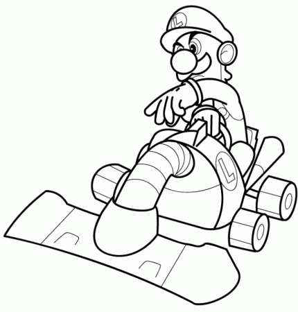 Mario Kart Coloring Pages: Mario and The Monster - VoteForVerde.com