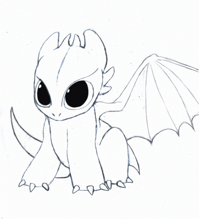 Baby Toothless Coloring Pages - HiColoringPages
