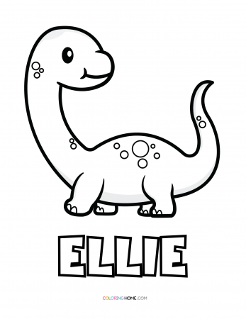 Ellie dinosaur coloring page