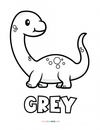 Grey dinosaur coloring page