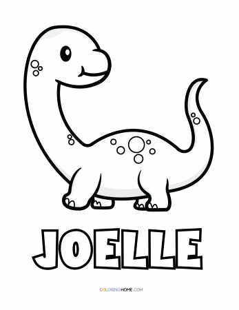 Joelle dinosaur coloring page