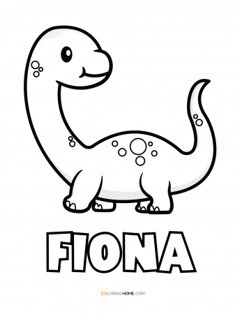 Fiona dinosaur coloring page