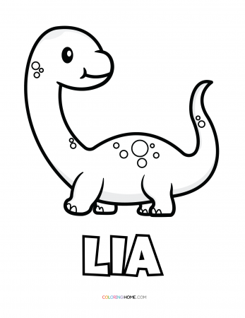 Lia dinosaur coloring page