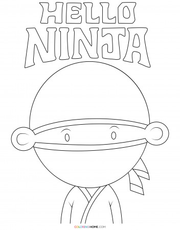 Hello Ninja coloring page