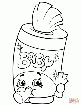 Baby Swipes Shopkin coloring page | Free Printable Coloring Pages