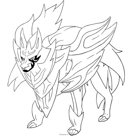 Zamazenta from Pokémon Sword and Shield coloring page