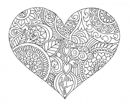 Heart Coloring Pages • Free Printables for Adults and Kids