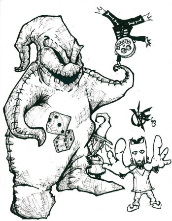 Oogie Boogie and Lock, Shock, and Barrel Inks | Oogie boogie, Coloring pages,  Ink logo