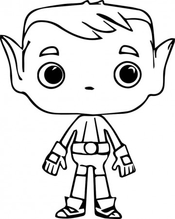 Beast Boy Funko Coloring Page - Free Printable Coloring Pages for Kids