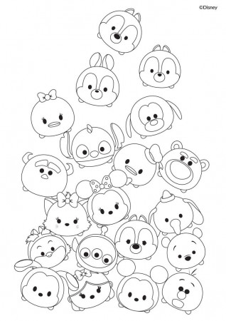Cute Tsum Tsum Coloring Pages PDF - Coloringfolder.com | Tsum tsum coloring  pages, Disney coloring pages, Cute coloring pages