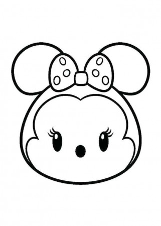 Minnie Tsum Tsum Coloring Page - Free Printable Coloring Pages for Kids