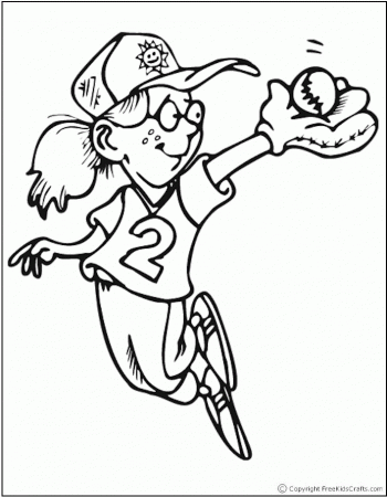 7 Pics of Girls Softball Coloring Pages To Print - Baseball Player ...