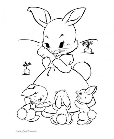 Adorable Rabbit Coloring Pages - Coloring Pages For All Ages