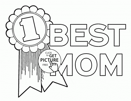 Best Mom - Mother's Day coloring page for kids, coloring pages ...
