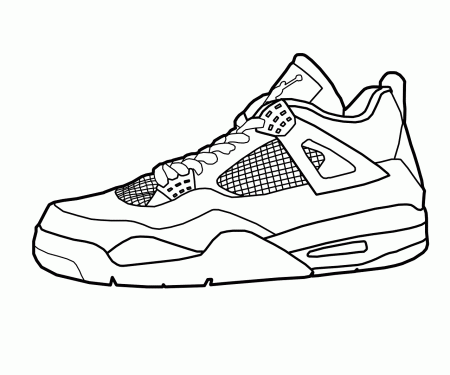 Coloring Pages Of Gym Shoes - Coloring