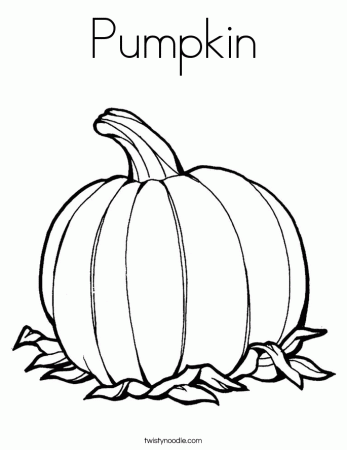 Pumpkin Coloring Page - Twisty Noodle