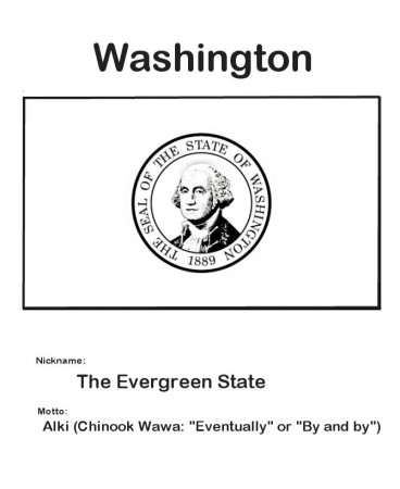 Washington State Flag Coloring Page | USA Coloring Pages ...