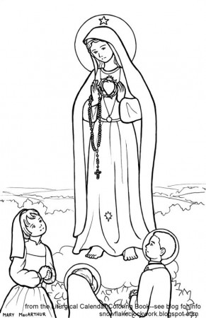 coloring page of Children of Fatima | Our Lady of Lourdes ...