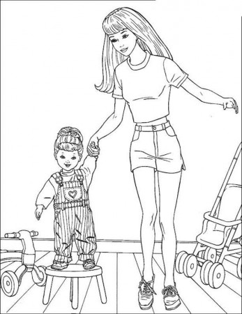 barbie and kelly | coloring pages | Pinterest | Barbie