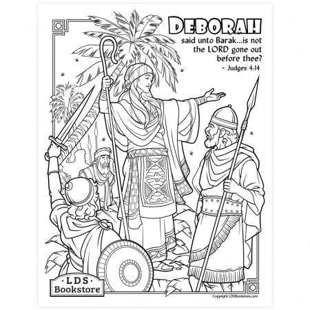 Deborah Judges Israel Coloring Page - Printable