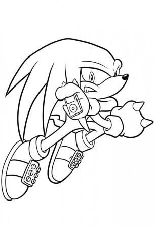 Knuckles the Echidna coloring pages
