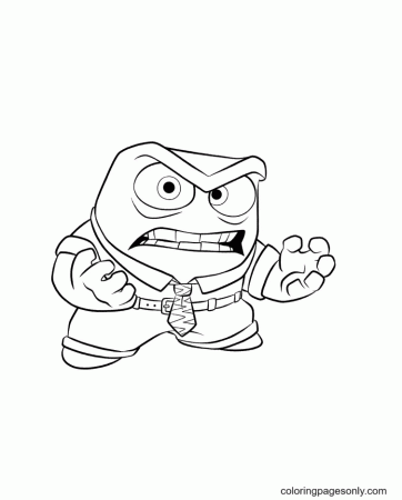 Anger From Inside Out Coloring Pages - Inside Out Coloring Pages - Coloring  Pages For Kids And Adults