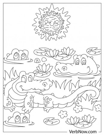 Free CROCODILE Coloring Pages & Book for Download (Printable PDF) - VerbNow