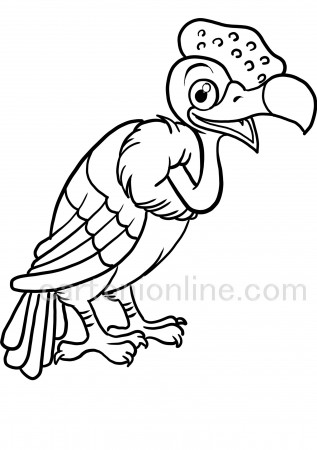 Condor coloring page cartoon style