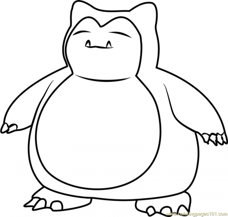 Snorlax Pokemon GO Coloring Page - Free Pokémon GO Coloring ...