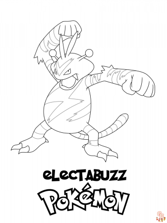 Electabuzz Coloring Pages for Kids - GBcoloring