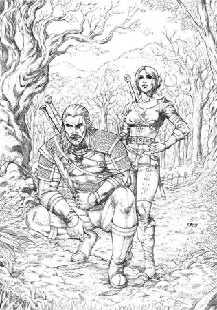 Geralt and Ciri by Deilson on DeviantArt | Disney character sketches,  Witcher art, Steampunk coloring