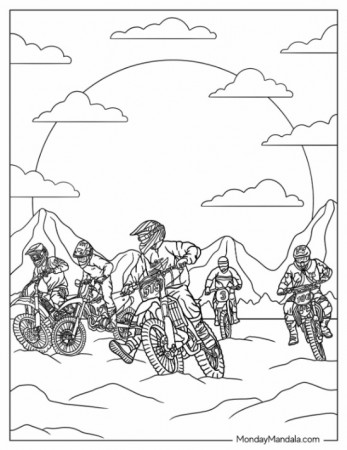 20 Dirt Bike Coloring Pages (Free PDF Printables)