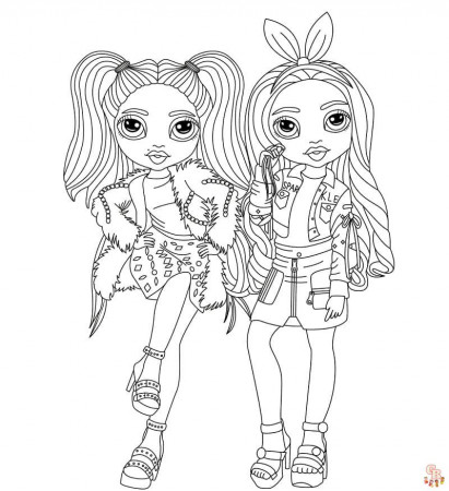 Rainbow High Coloring Pages - Free Printable Rainbow High Coloring Sheets