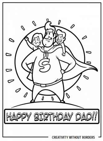 Happy Birthday Dad Coloring Pages ...