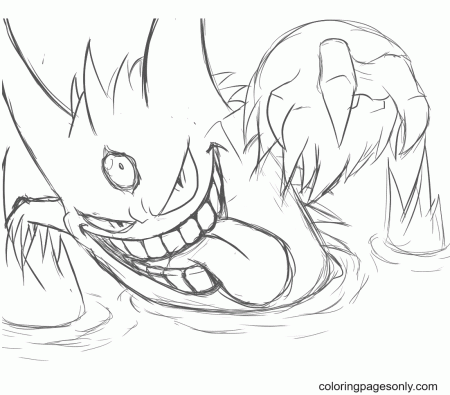 Gengar Coloring Pages Printable for ...