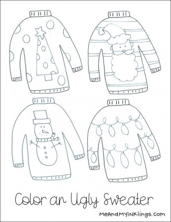 Printable Ugly Sweater Coloring Page ...