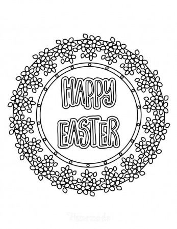 25 Printable Adult Easter Coloring Pages for 2023 - Happier Human