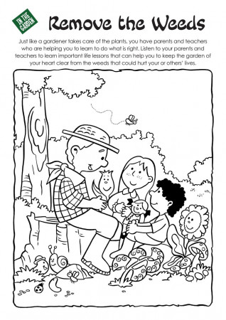 Coloring Pages: In the Garden: Remove the Weeds | My Wonder Studio