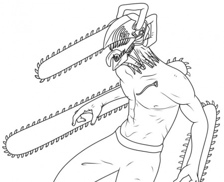 Chainsaw Man to Color Coloring Page - Free Printable Coloring Pages for Kids