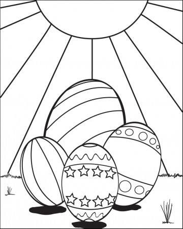 Printable Easter Eggs Coloring Page for Kids – SupplyMe