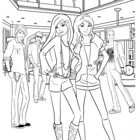 Barbie Party Coloring Page | Barbie coloring pages, Barbie coloring,  Sleeping beauty coloring pages