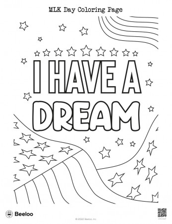 MLK Day Coloring Page • Beeloo Printable Crafts for Kids (AERLN514P)