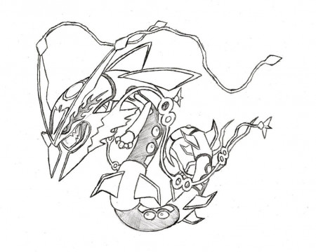 Rayquaza - Coloring Pages for Kids and for Adults