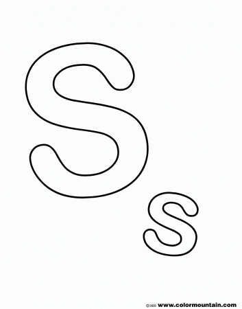 Letter S Snake Coloring Page Letter S Coloring Sheets Preschool ...