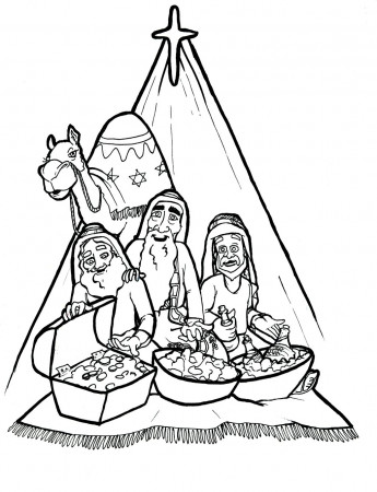 The 3 Kings Coloring Page